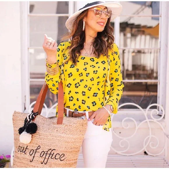 CAbi Sunny Set Limited Edition Wrap Tie Yellow Blouse Tank 2-Piece Set Medium - Picture 15 of 15